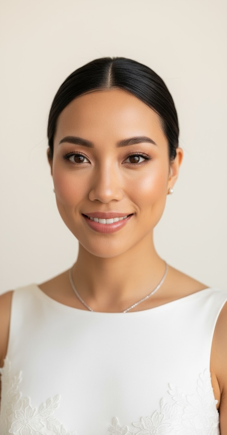 After Sleek Bridal Bun